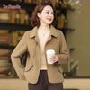 YUZHAOLIN Mid-Aged Women's Wool Blend Spring/Autumn Coat