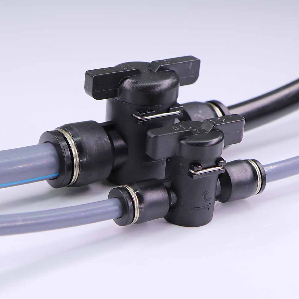 4-16mm Hand Valve Hose Adapter Slip Lock Quick Insert Release Connector Shut Off Stop Water Pneumatic Joint PE Tubing Fittings