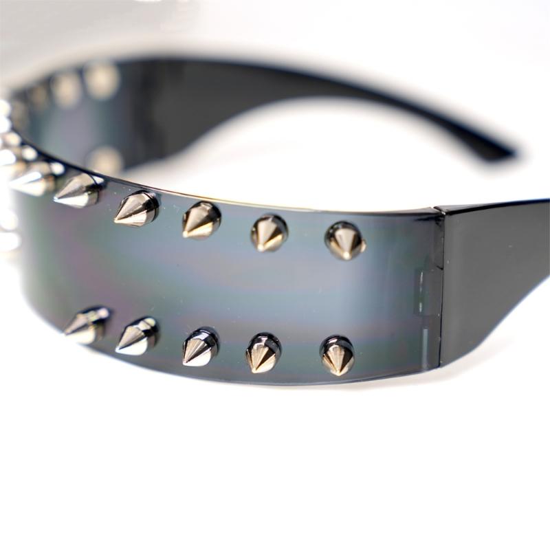 Punk Rivets Sunglasses Lightweight PC Studs Party Dance Eyewear For Outdoor Sports And Street Fashion