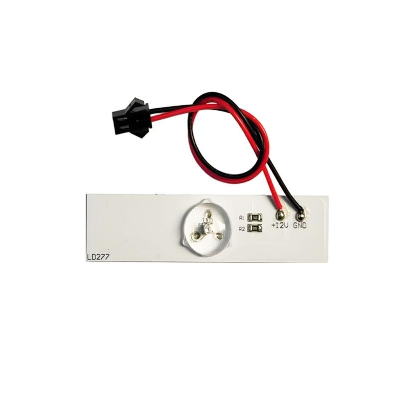 White PCB Fridge Lamp Board Appliance Light Board Replacement 12V for Refrigerator, for Interior Visibility Repair, 1 Pack Service Part