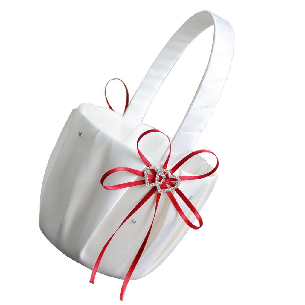 

Элегантная свадебная цветочная корзина, атласный держатель, подушка для колец, аксессуар для хранения, удобный органайзер для вечеринки, помолвки, свадебного украшения