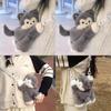 Husky Gray Puppy Cute Girl Chest Bag Soft Plush Toy Shoulder Bag For Children