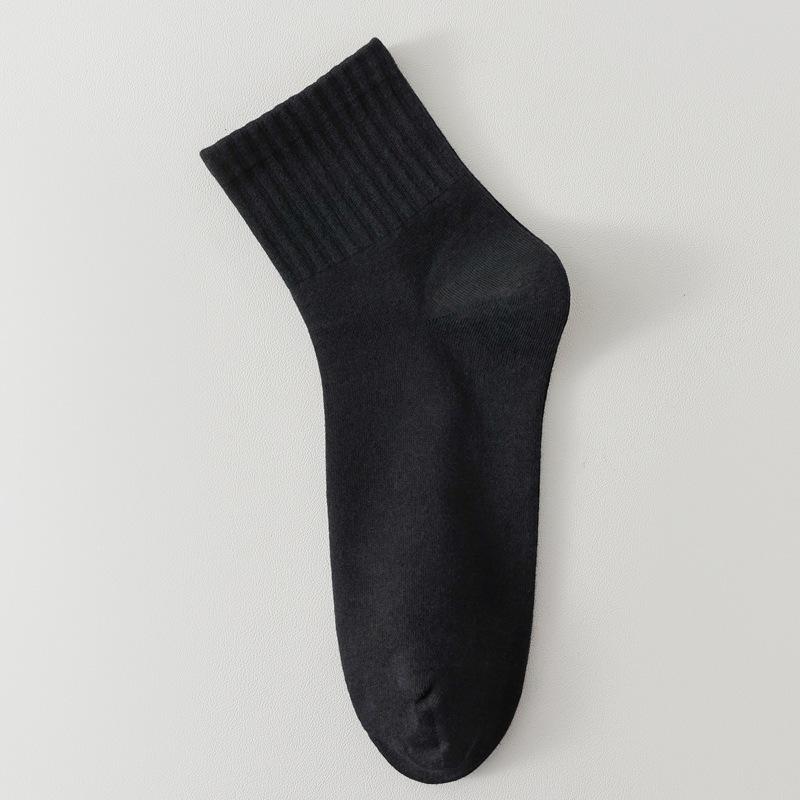 5 Pairs of Men's Autumn Cotton Sweat Absorbing Breathable Deodorizing Tube Socks