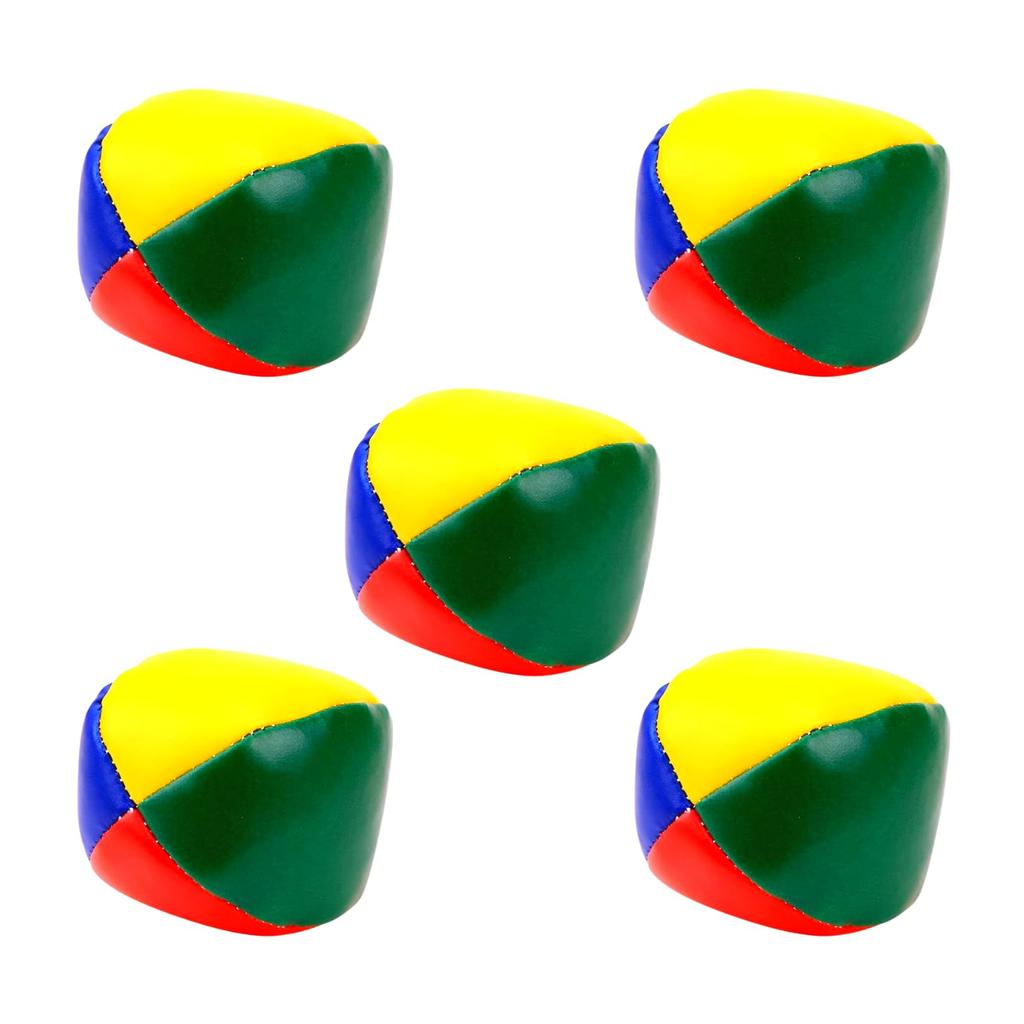 Charmoon Set of or 15 Colorful Juggling Toys for Street and Beginners Beanbags, 5, 10, Balls, Performances, Practice, (5 Balls)