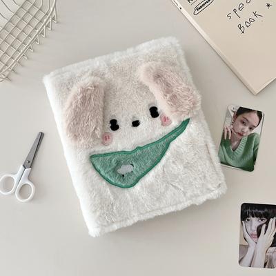A6 Binder Photocard Holder Kawaii Plush Puppy Photo Album Kpop Idol Collect Book Cartoon Student School Notebook Stationery