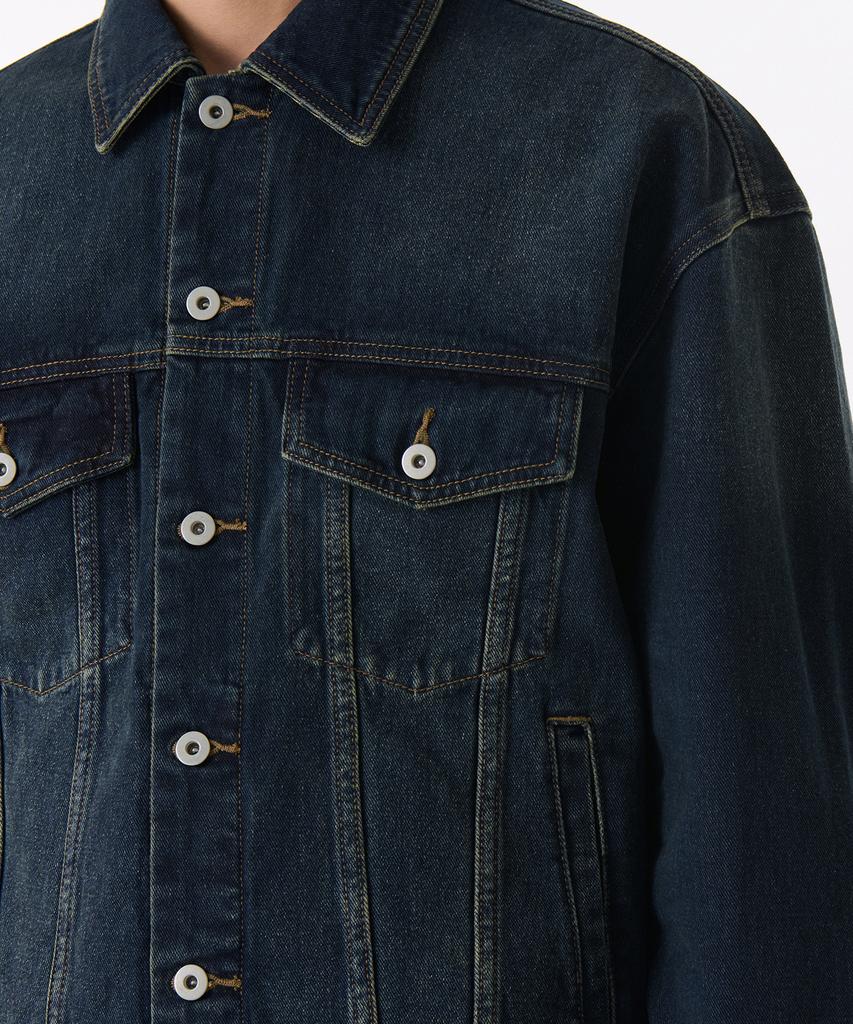 Musinsa Standard Oversized Denim Trucker Jacket [Dark Blue]