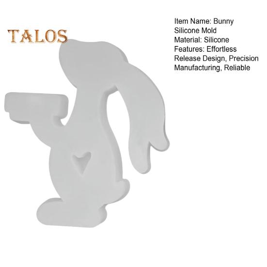 Easter Bunny Silicone Mold for DIY Crafts Rabbit Silicone Molds for Clay Modeling Easy-Release Casting Molds Reusable Bunny Soap Molds