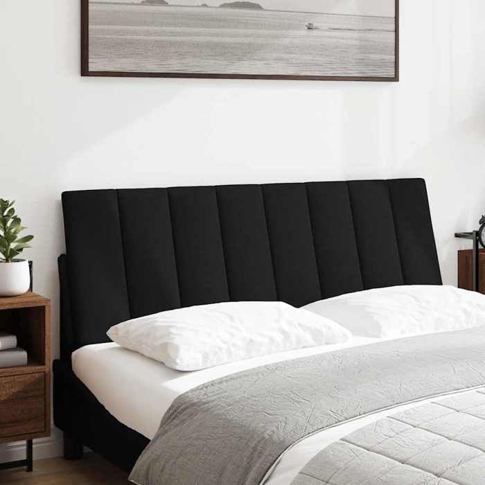 VidaXL Coussin de tête de lit noir 120 cm tissu 4019158