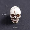Halloween Mini Resin Figurine Scary Skull Coffin Chair House Decor for Haunted House Indoor Outdoor Party Prop