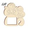 Unfinished Wood Pumpkin Decor DIY Photo Frame Wooden Halloween Picture Frame for Kids Crafts Party Activity Kit Hollow Tabletop Display Holiday Gift