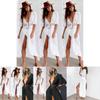 Schickes Damen Spitzen-Häkel-Strandkaftan-Kleid für mühelosen Sommerstil