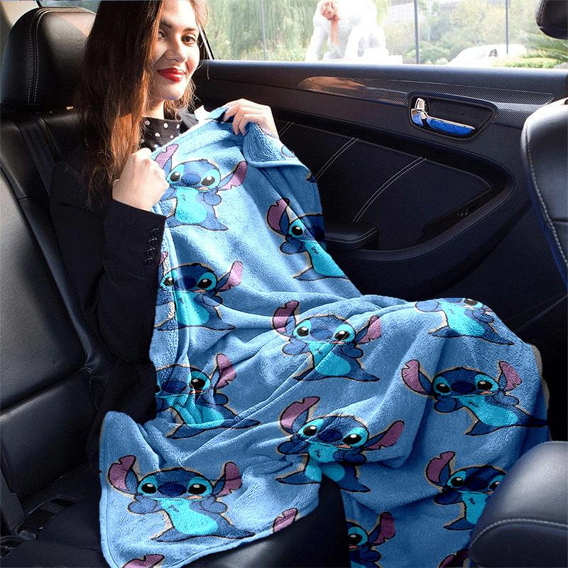 1pc Stitch Printing Blanket - Soft, All-Season Throw for Living Room, Beroom,Personalize Gift with Aorable Cartoon Esign
