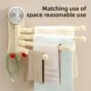 4-Bar Swivel Towel Rack Wall Mounted Towel Holder Towel Hanger  Kitchen Bathroom
