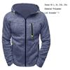 Men Hoodie Zipper Warm Solid Color Winter Men Fleece Hooded Sweatshirt Pullover for Daily Wear