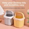 1pc Large Rectangle Creative Desktop Trash Can with Screw-Off Lid - Sanitary Bin for Office, Home, Bedroom, Living Room, Kitchen
