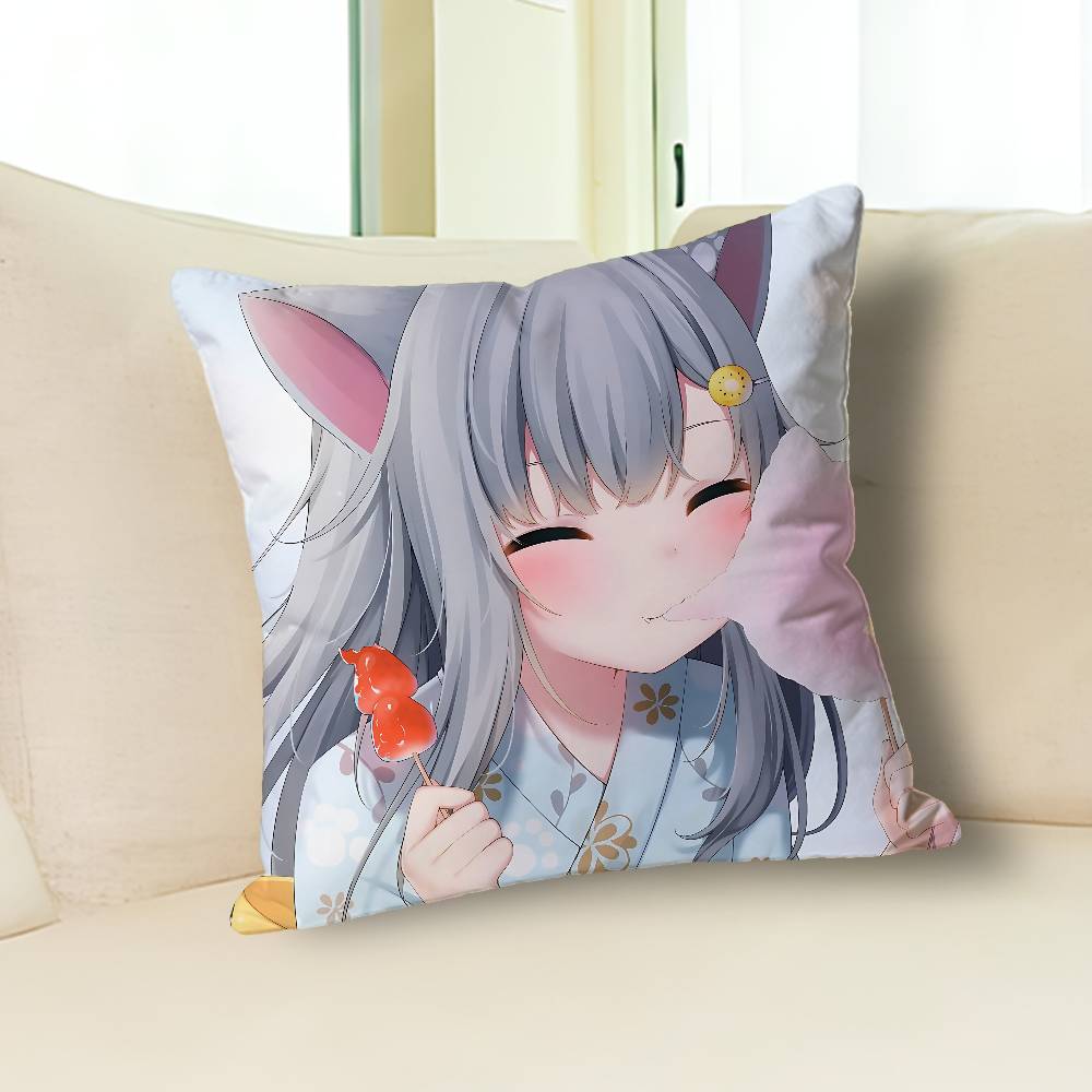 

Cute N-Nachonekos-S Various Sizes Square Pillow Case For Car Home Bedchamber Decor Custom Valentine gift 30cmx30cm