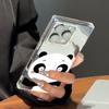 Clear Square Back Tube Case Protection For iPhone 16 ProMax 15 Plus 11 14 Pro Max 13 12 Baby Panda Pattern
