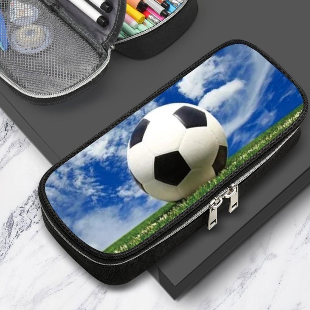 

Sports Theme Pencil Case Soccer Pattern Multifunction Bag New Soccer Pattern Pen Bag Gift D
