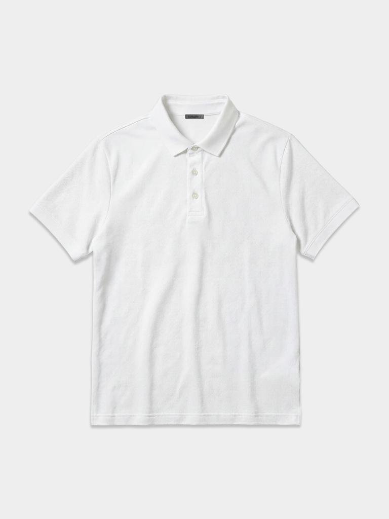 BIRBANTE Gentile Pique Collared T-Shirt - White