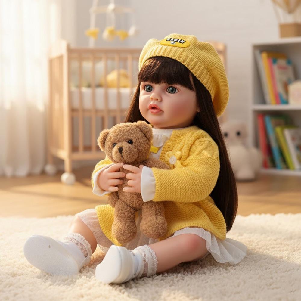 22-inch All-Plastic Reborn Russian-Speaking Baby Doll - Children's Companion Toy