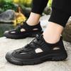Jinshiyuanshu Shoes men's sandals processing custom one-pedal casual shoes hollow breathable hole shoes versatile men's shoes