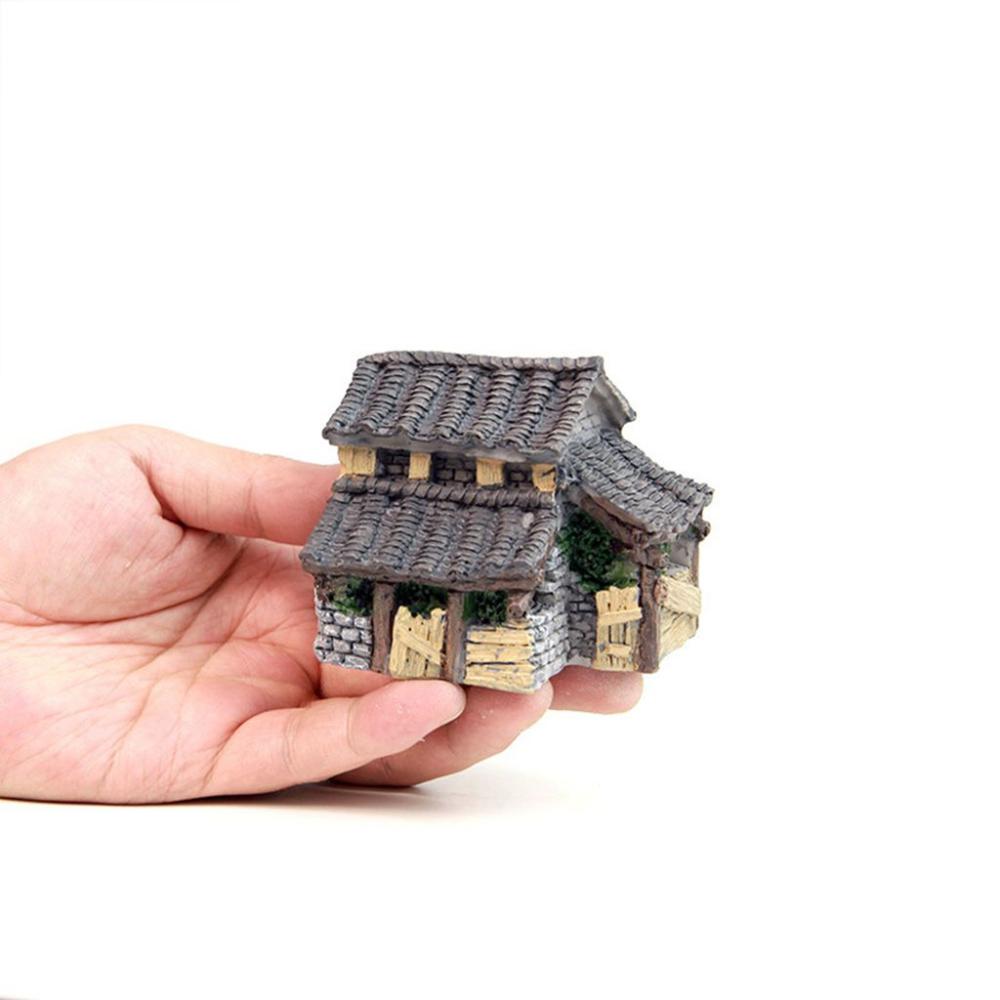 Mini Cute DIY Tradiational Crafts Figurines Bonsai Decor House Model Scene Statue