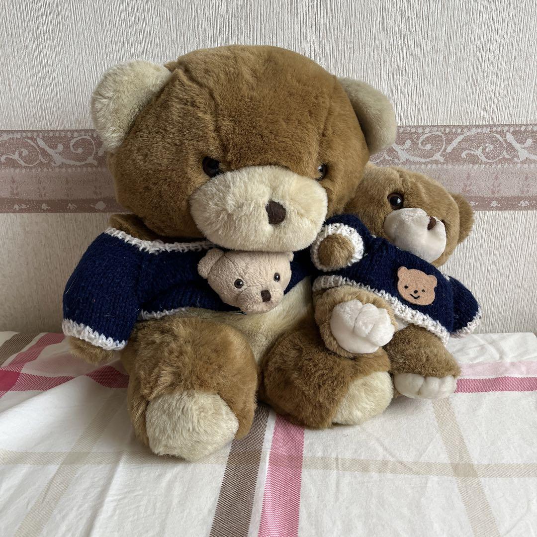 

[USED] Teddy bear plush toy, parent and child, 45cm