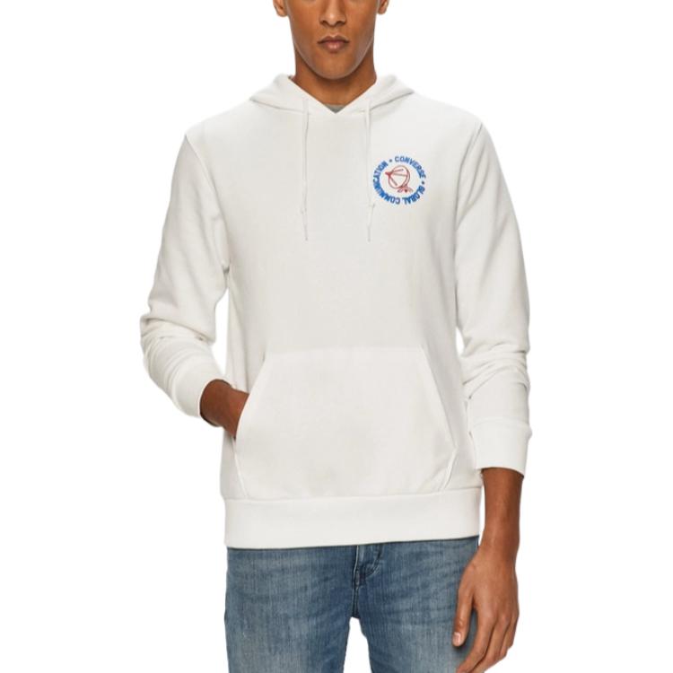 Converse T Shirts Men s White Hooded Moderate 10022264-A02 M
