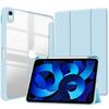 2022 iPad 10 Protective Case - Clear Acrylic, Anti-Bend Air 6 Shell, 10.2\" Tri-Fold with Pen Slot
