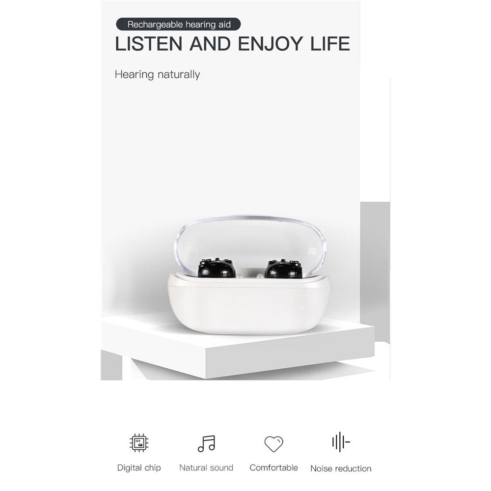 Hörgerät ältere Sprachverstärker Doppelgerät Hören Hörhilfe Schallkollektor