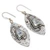 Natural Maligano Jasper Gemstone 925 Sterling Silver Jewelry Earring 2.56" ZS-1452