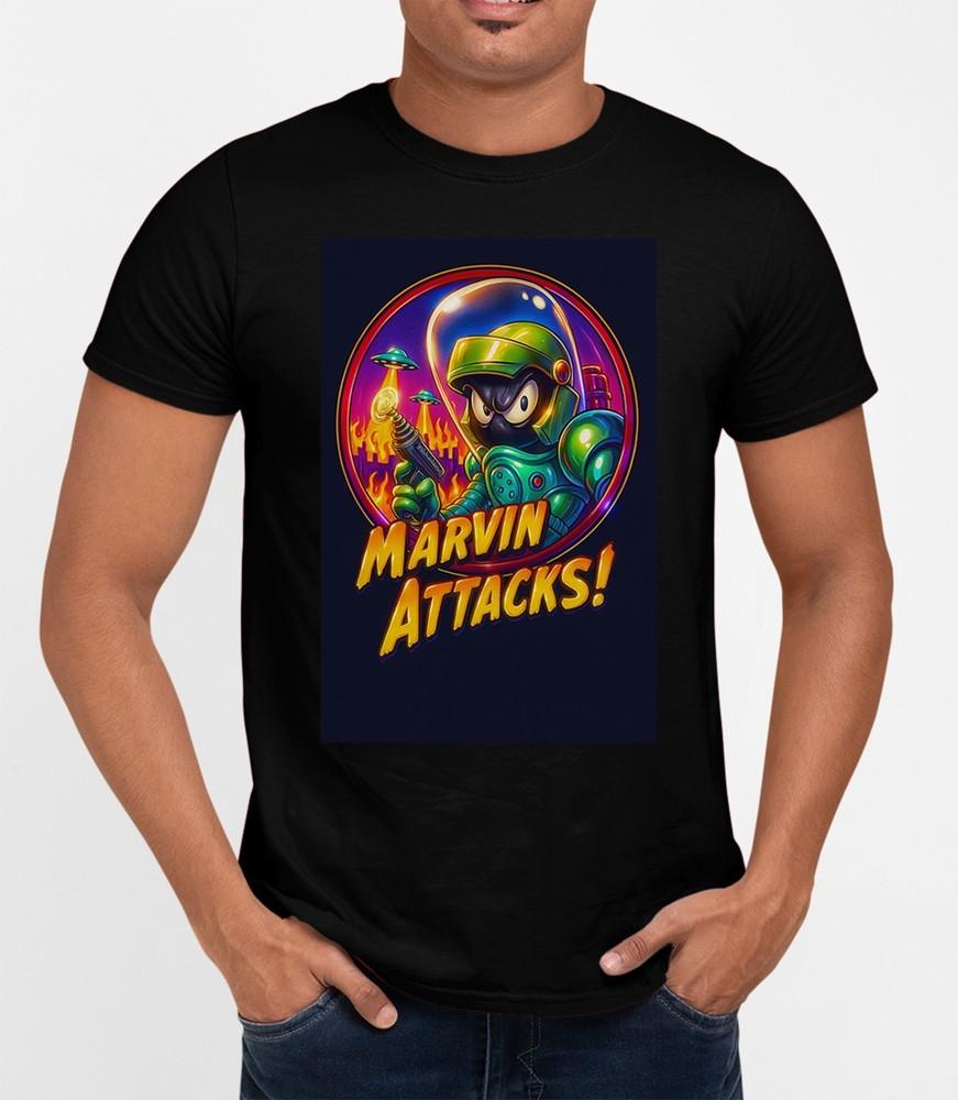 Marvin Attacks  T-Shirt Cool Retro Movie Film Classic Tee Gift Xmas Unisex T-Shirt XL
