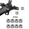 8 Sets Bolts & Nuts Bike Chainring Bolts Sliver Bicycle Chainring Screws  Bike Accessories