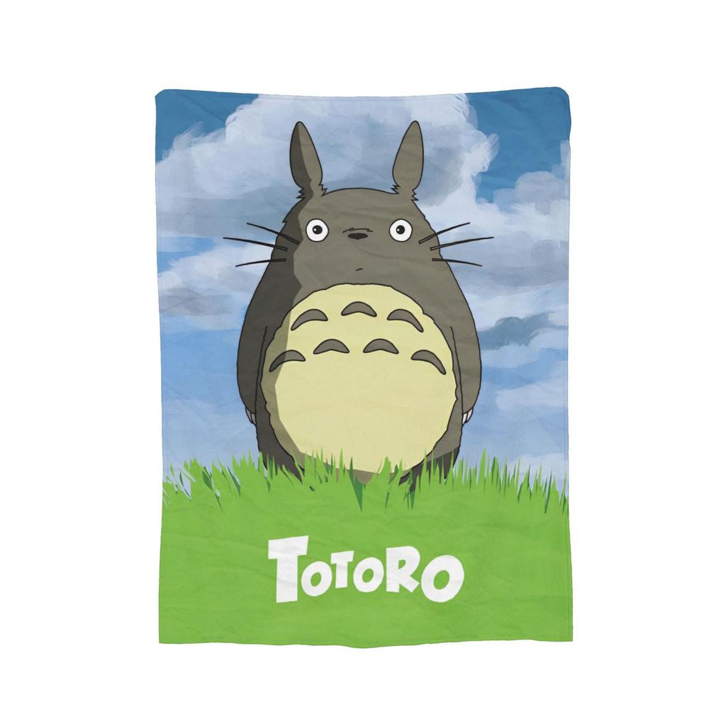 Cute T-Totoros Miyazaki Hayao Blanket Flannel Textile Decor Multi-function Super Soft Throw Blankets for Bed Office Bedspread