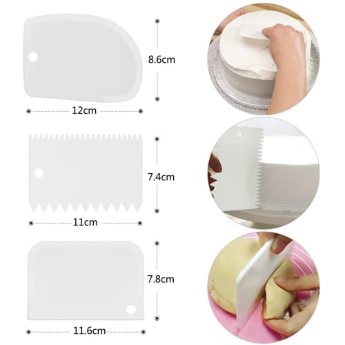 21-Piece Cake Turntable with Piping Tips and Bags, Baking Tool for Decorating, PP Plastic with Graduations, Non-Slip Design