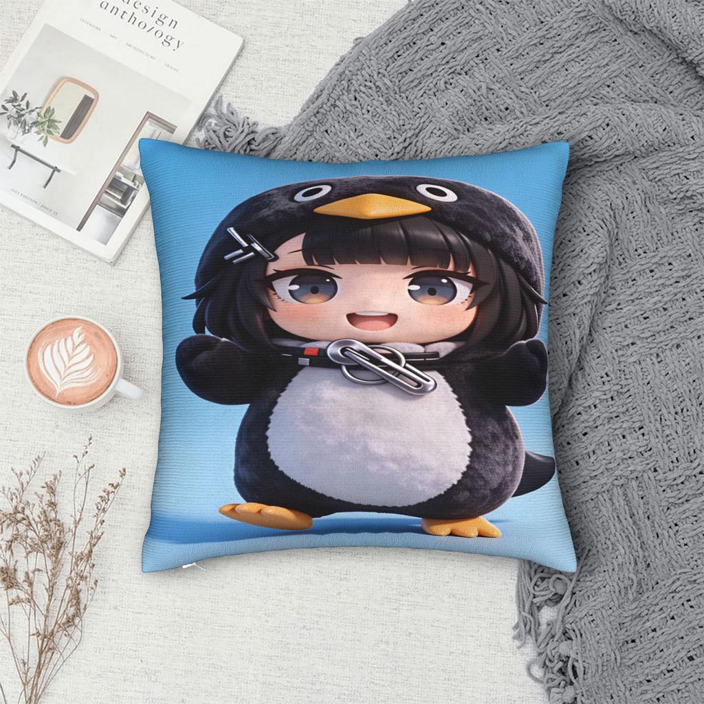 Gugu Gaga Penguin Pillow Case Print Pillow Cover For Sofa Couch Bed Living Room Kawaii Cushion Cover