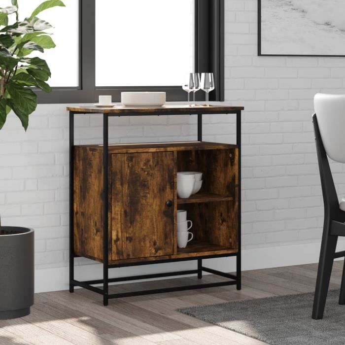 VidaXL Buffet chêne fumé 69x35x80 cm bois d'ingénierie 835546