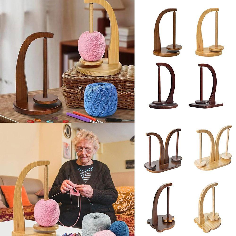 Handmade Yarn Holder Wooden Yarn Ball Storage Rack Durable Wool Yarn Winder  Knitting Accessories
