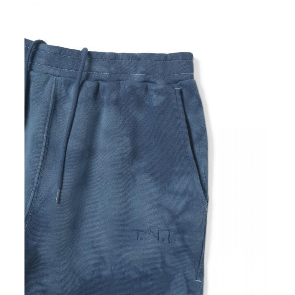 Uneven Dyed Sweatpant Blue