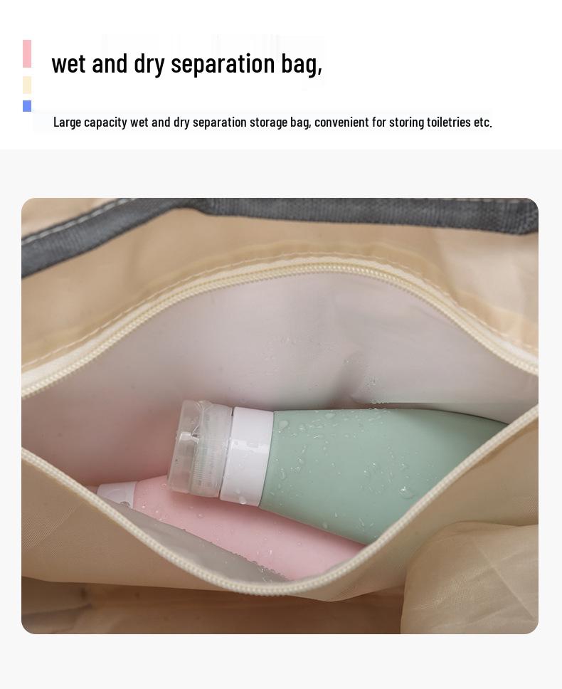 Men's and Women's Large Capacity Crossbody Handbag for Travel and Fitness with Dry/Wet Separation