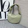 Handmade Woven Croissant Bag - Knotted Single Shoulder Underarm Tote