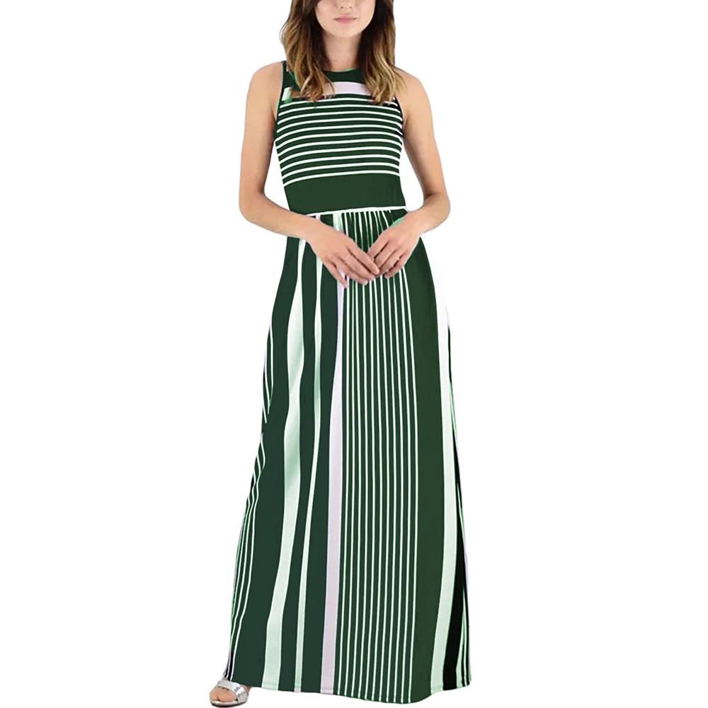 Striped Long Maxi Dress 