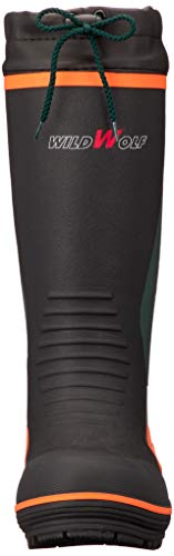 Okamoto Wild Wolf Safety Boots with Steel Toe Cap and Puncture Resistant Plates, RMT-73043, Men's, Green, Size 25cm