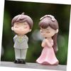 EXCEART 10 Pairs Doll Ornaments Lover Figurine Mini Figures Wedding Bride Groom Figurines Miniatures Bridal Bride Cake Decor PVC Boy Girl Modeling