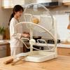 Double Layer Pot Lid Rack Non-slip Large Capacity Cutting Board Holder Draining Kitchen Storage Rack Cooking Tool Holder Kitchen Storage Rack