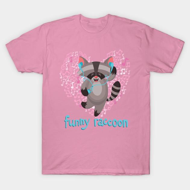 T Shirt Women Funny Raccon Harajuku Print Kawaii Tshirt Summer Short Sleeve Female T-Shirt Top Tee