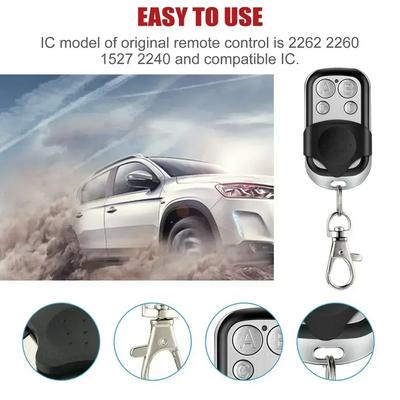 433MHz Metal Push Button Remote Control Transmitter ABCD/Lock Unlock 4Button Universal 4 Buttons Garage Door Opener Remote