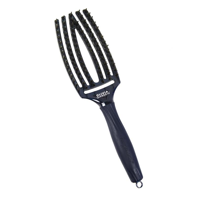 Olivia Garden Fingerbrush Midnight Care Iconic Boar&Nylon Blue Sapphire M