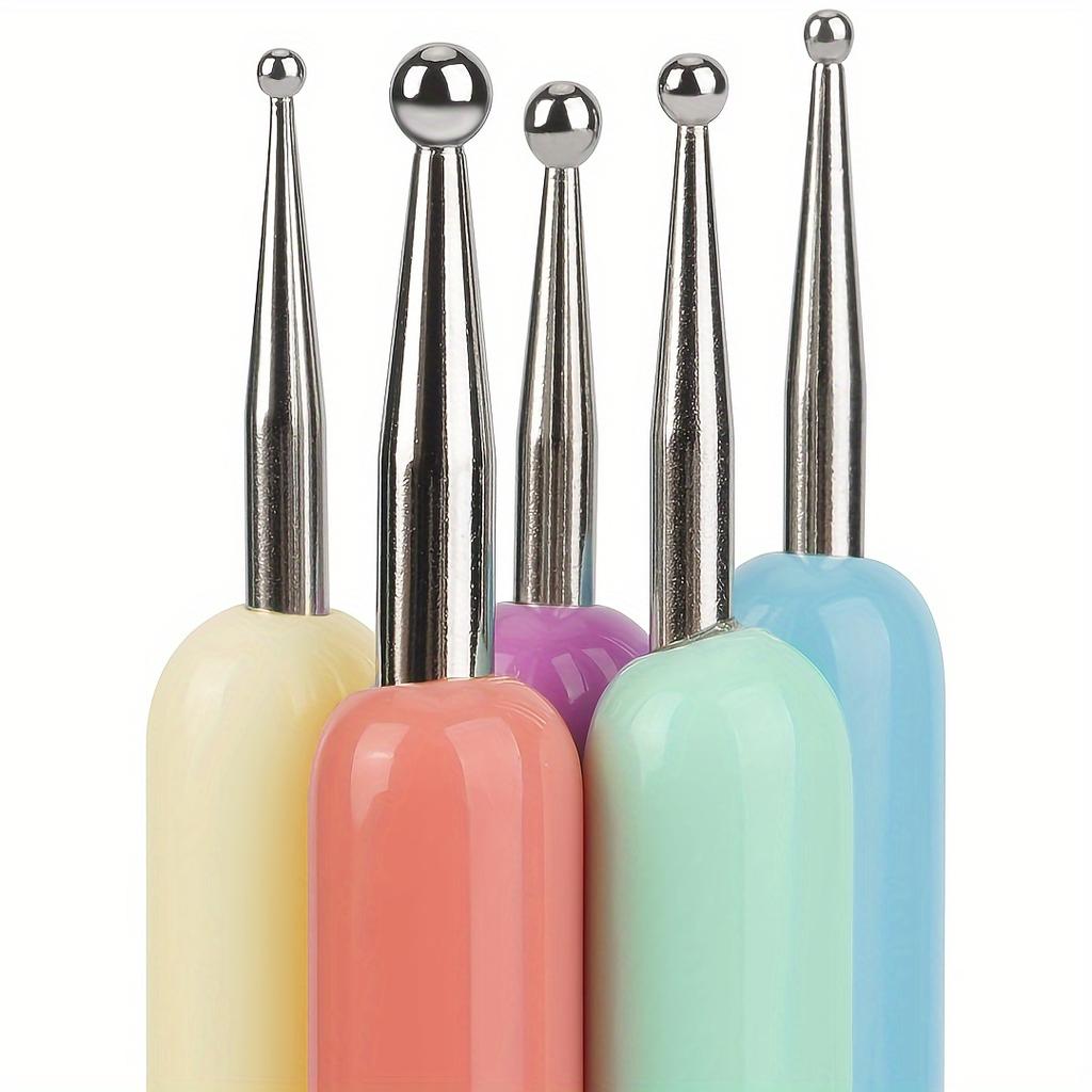 Uncharged Plastic Embossing Stylus Set - Ball Tip Clay Modeling Tools for Pottery, Drawing & Crafts - Pattern Tracing and Dotting Accessories