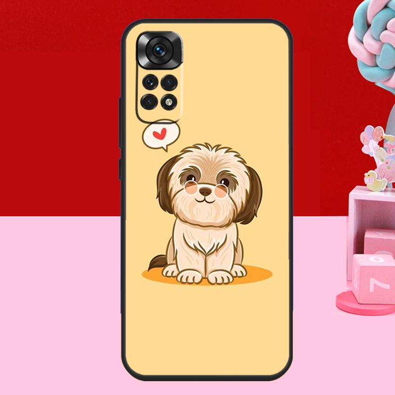 Cartoon Shih Tzu Dog Case For Xiaomi Redmi Note 12 Pro Plus Turbo 8 9 10 11 Pro 9S 10S 11S 12S 9C 10C 12C Cover